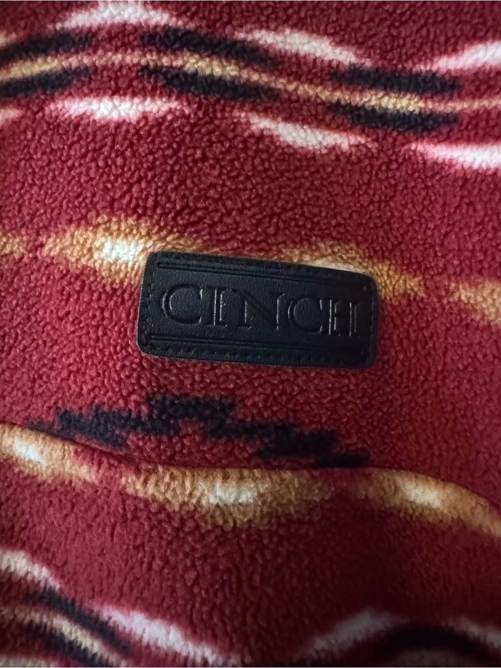 Cinch Red Aztec-Pattern Snap Fleece Pullover - Picture 2 of 5